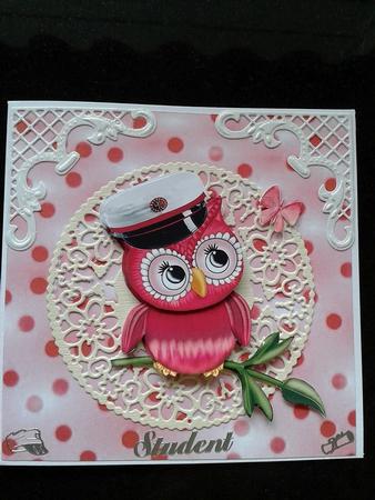 Happy Dots Backing, Pink-red by Ann-Marie Mathiesen