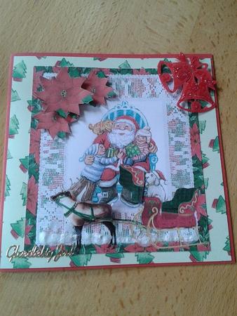 Santa Visiting Card Topper & Decoupage by Ann-Marie Mathiesen