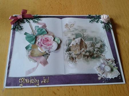 Christmas Scene Book Topper with Decoupage by Ann-Marie Mathiesen