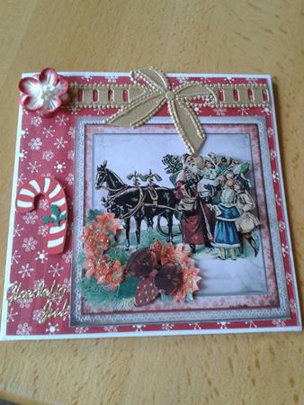 Old Time Christmas Topper with Decoupage by Ann-Marie Mathiesen