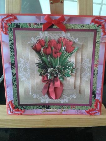 Red Tulips for Christmas by Ann-Marie Mathiesen