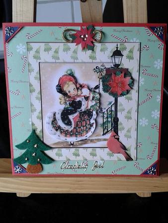 Christmas Bell Topper with Decoupage by Ann-Marie Mathiesen