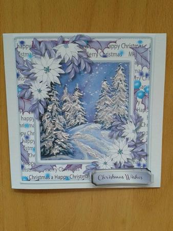 Beautiful Lilac Christmas Scene by Ann-Marie Mathiesen
