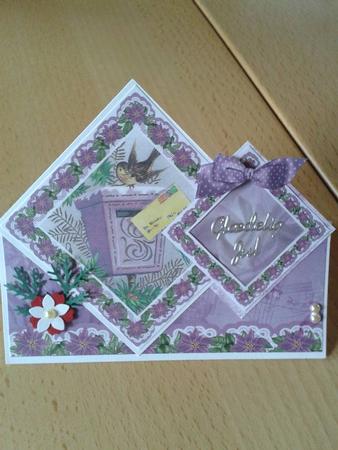 Lilac Postbox Hc Diamond Doily Stand Up Card Mini Kit by Ann-Marie Mathiesen