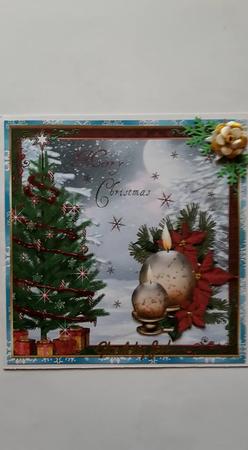 Christmas Sprinkle of Snow Decoupage Topper by Ann-Marie Mathiesen