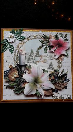 8x8 Festive Amaryllis Candle Cluster Mini Kit by Ann-Marie Mathiesen