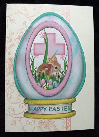 Cross and Bunnie, Easter Egg Toppers by Ann McKenzie