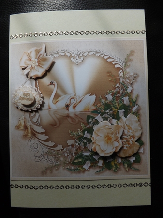 Wedding and Anniversary Swans Decoupage -8in x 8in Decoupage by Ann McKenzie