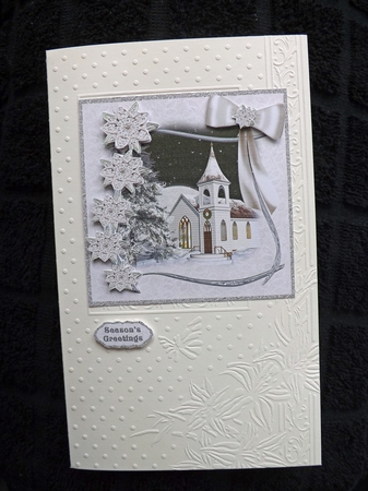Silent Night 7 x 7 Card Front by Ann McKenzie