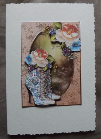 Paisley Boots & Peach Roses by Ann McKenzie