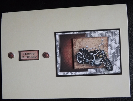 All Occasion Motor Bike Card Topper by Ann McKenzie
