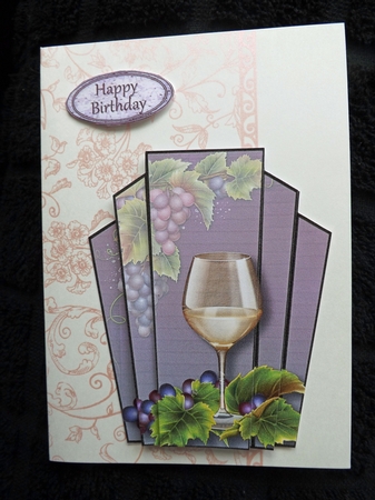 Art Deco Stacker Topper - White Wine by Ann McKenzie