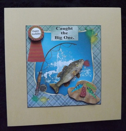 Caught the Big One Card Topper & Decoupage by Ann McKenzie