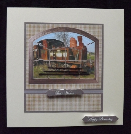 Old Locomotive Through the Window by Ann McKenzie