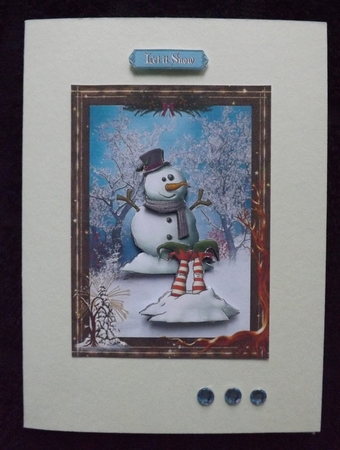 It Wasn't Me! Funny Snowman & Elf Decoupage by Ann McKenzie