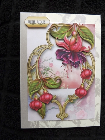 Fabulous Fuschias & Golden Frame by Ann McKenzie