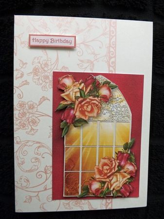 Enchanted Joy Roses Window & Extra Plaque by Ann McKenzie