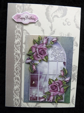 Enchanted Heritage Roses Window & Extra Plaque by Ann McKenzie