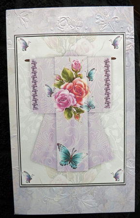 A4 Fantasy Rose Kimono Card in Purple by Ann McKenzie
