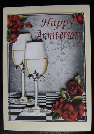 Red Roses and Champagne for a Anniversary by Ann McKenzie