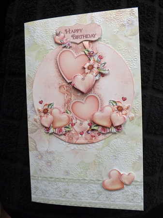 Hearts and Flowers Round Easel Card Mini Kit by Ann McKenzie