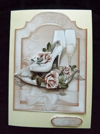 Wedding Glamour Shaped Card Front with Step by Step by Ann McKenzie