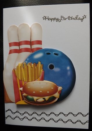 Bowling Night Out Shaped Card Mini Kit & Decoupage by Ann McKenzie