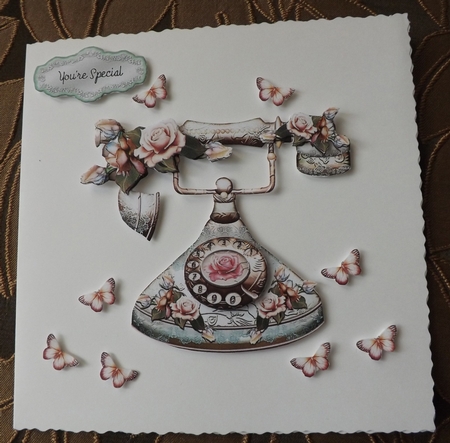 Beautiful Vintage Phone with Soft Roses by Ann McKenzie