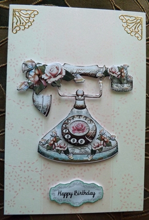 Beautiful Vintage Phone with Soft Roses by Ann McKenzie