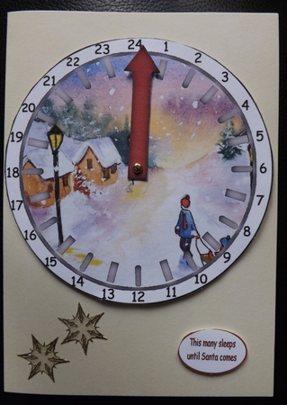 Snowscene Advent Clock by Ann McKenzie