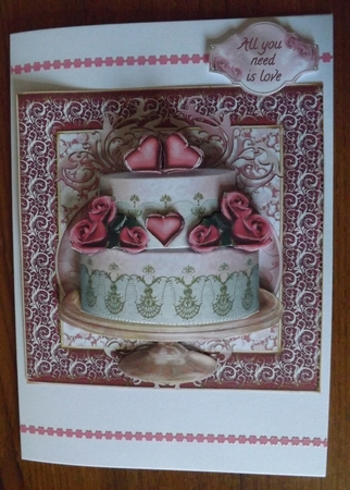 8x8 Inch Wedding Cake Minikit - Anniversary Valentine Love by Ann McKenzie