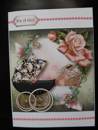 Vintage Pram & Pink Roses by Ann McKenzie