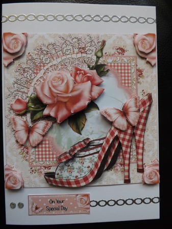 Gorgeous in Gingham Shoes Card Front Kit by Ann McKenzie
