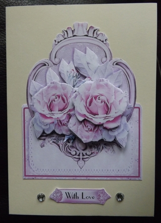 Floral Frames Tent Card Mini-kit - Apricot Roses by Ann McKenzie