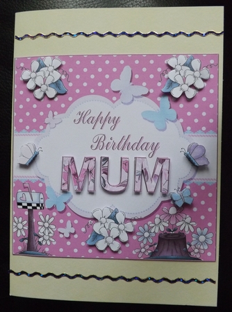 Happy Birthday Mum Butterfly Topper by Ann McKenzie