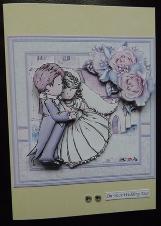 Wedding Day Bride & Groom Hugs 8x8 Mini Kit & Decoupage by Ann McKenzie
