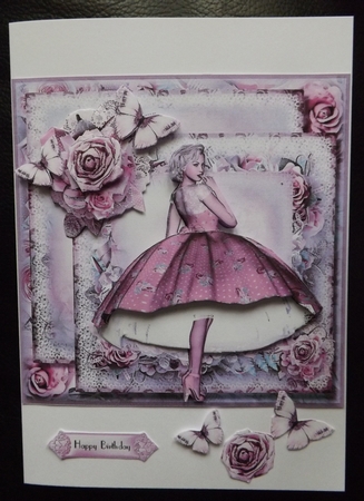 The Pink Dress Card Front Kit by Ann McKenzie