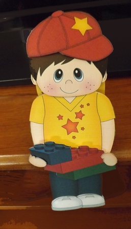 3D on the Shelf Card Kit - Little Building Blocks Boy Bart by Ann McKenzie
