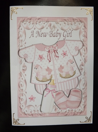 Pretty Baby Girls Romper Suit with Bottle A4 by Ann McKenzie