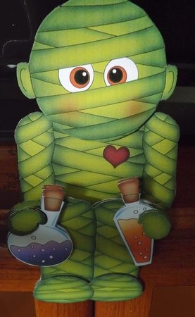 3D on the Shelf Card Kit - Little Halloween Mummy Gomez by Ann McKenzie