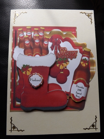 Fill Your Boots - Beer - Over the Edge 8x8 by Ann McKenzie