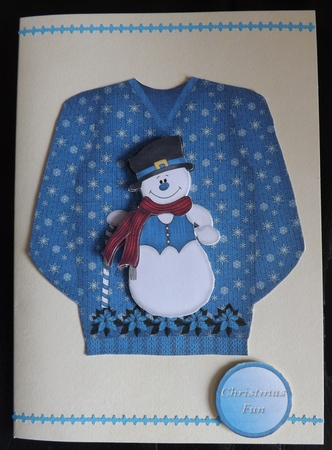 Snowman - Christmas Jumper Card Mini Kit by Ann McKenzie