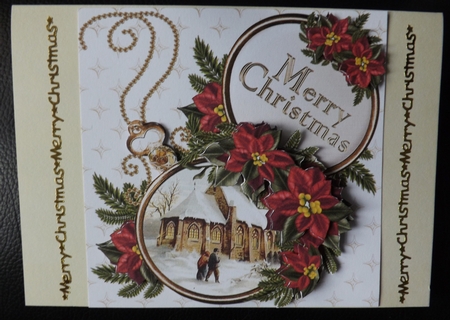 8x8 a Vintage Christmas Pocket Watch Scene Mini Kit by Ann McKenzie