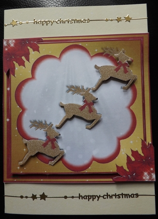 The Flying Reindeer Card Front Kit by Ann McKenzie