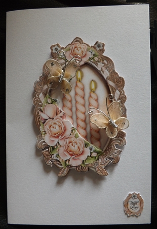 Vintage Candles with Roses Card Kit by Ann McKenzie