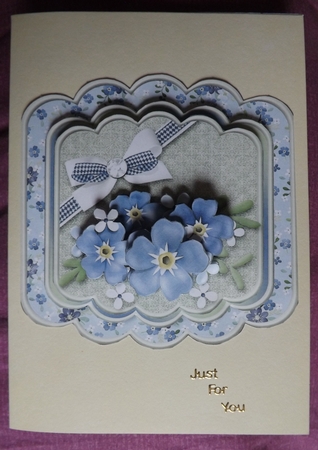 Forget-me-not - Stacked Layer Easel Card Mini Kit by Ann McKenzie