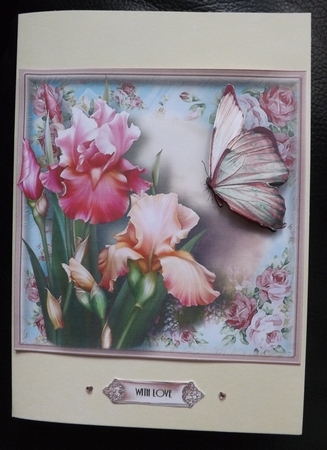 Beautiful Blush Iris Flutter Card Kit by Ann McKenzie