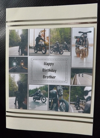 Biker Bike Motorbike Photo Collage Card Mini Kit by Ann McKenzie