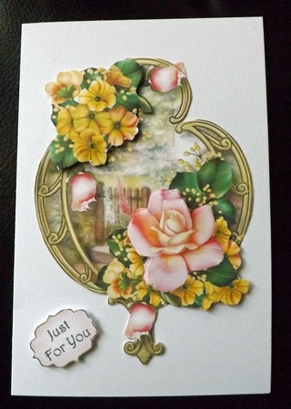 Pink & Yellow Summer on Golden Frame by Ann McKenzie