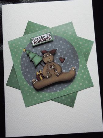 Home for the Holidays Sitting Quick Card by Ann McKenzie